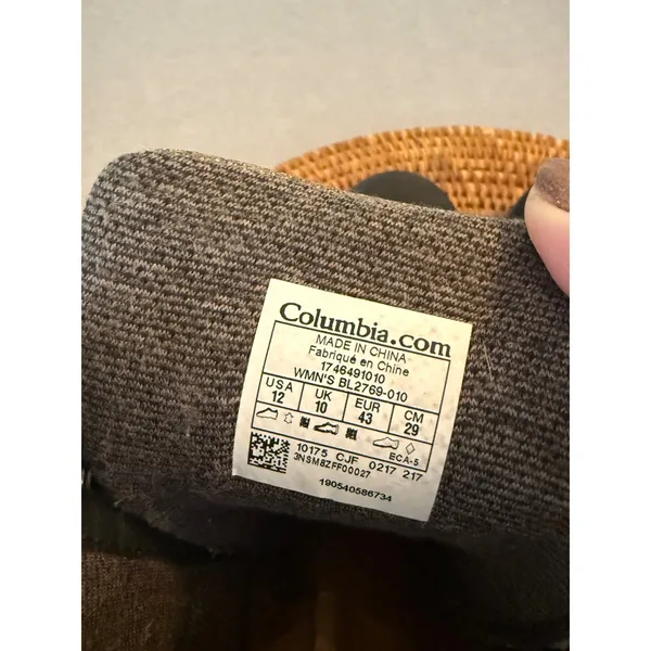 Columbia‎ Womens Lace Up Side Zip Combat Boots Black Grey Mixed Media Size 9.5 - Image 9