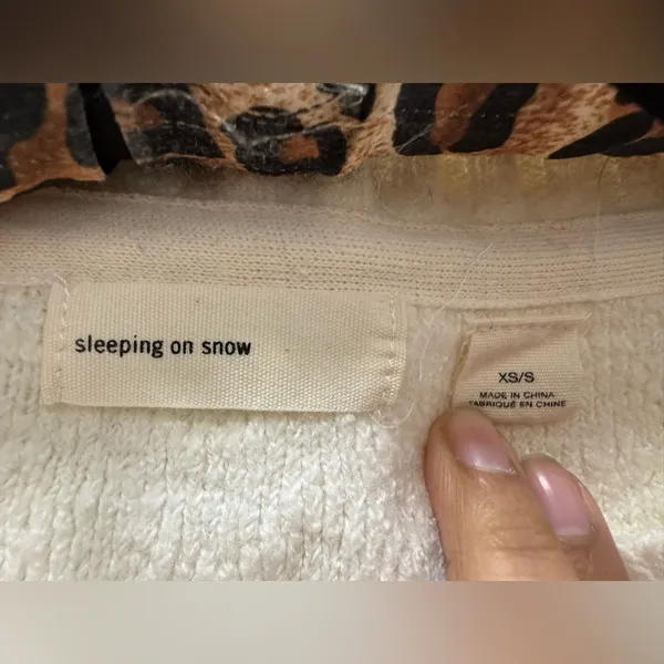 ANTHROPOLOGIE X Sleeping in Snow Woodland Fair Isle Pullover Poncho Size XS/S - Image 6