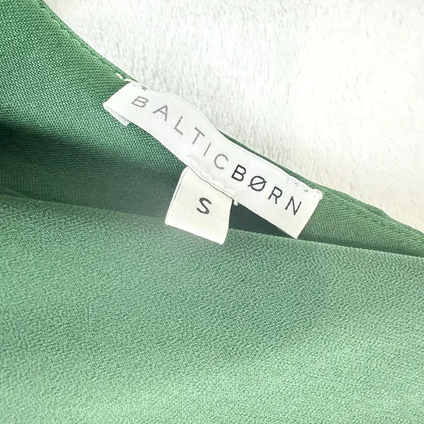 Baltic Born Katya Ruffle Maxi Dress Size Small Evergreen Chiffon - Image 10
