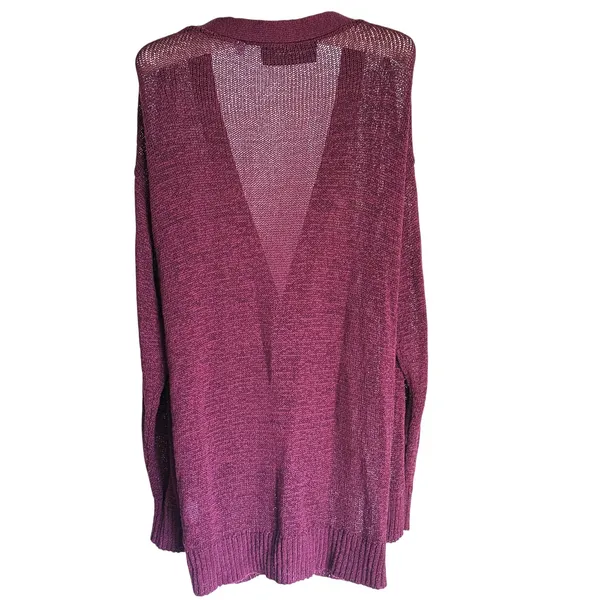 Equipment Femme Academia Button Up Cardigan Sweater Small Maroon Heritage Prep - Image 2