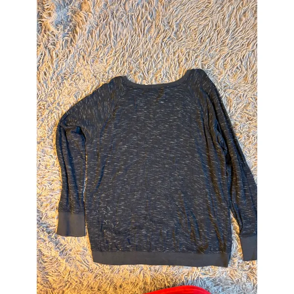 Threads 4 Thought Womens Navy Blue‎ Space Dye Pullover Top TWA2598 Large - Image 2