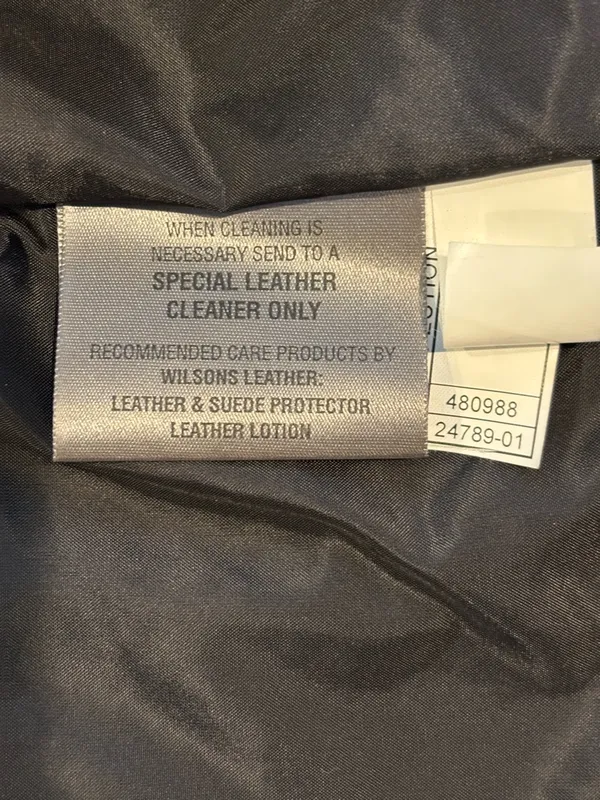 Wilsons Leather Maxima Black Genuine Leather Blazer Jacket Size Small - Image 5