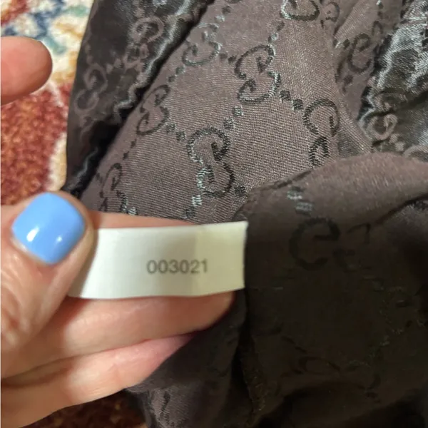 Authentic Vintage Gucci GG Print Satin Brown Dust Bag Made In Italy - Image 3
