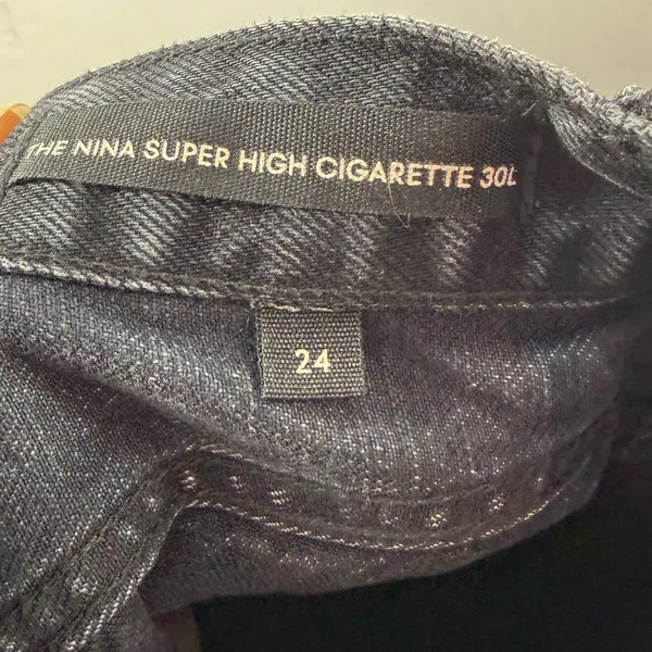 Aritzia Denim Forum The Nina Super High Rise Cigarette Jeans in Black‎ Size 24 - Image 10