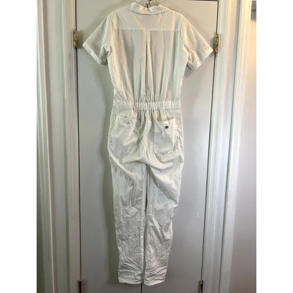 Dickies Women's Short Sleeve Flex Coverall Jumpsuit size S White - Image 4