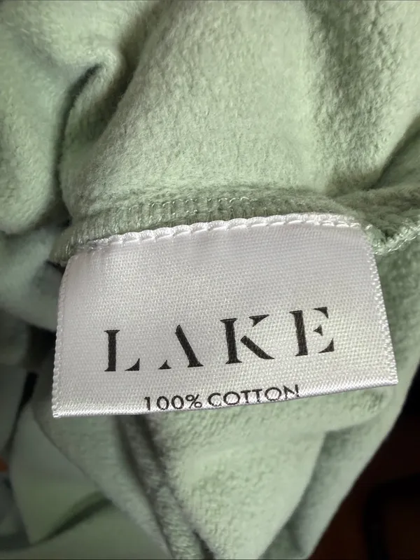 LAKE Pajamas 100% Cotton Sweatshirt Midi Dress in Light Moss Green W2484 Sz XL - Image 7