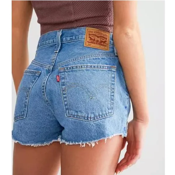 New Levi's Size 27 Women's 501 Original Fit High Rise Shorts Oxnard Athens Jump - Image 5