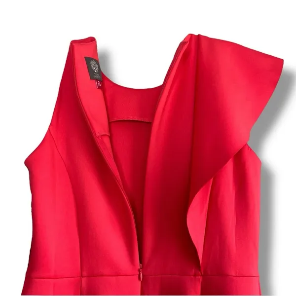 Vince Camuto one sleeve large ruffle red dress NWT size 10 - Image 6