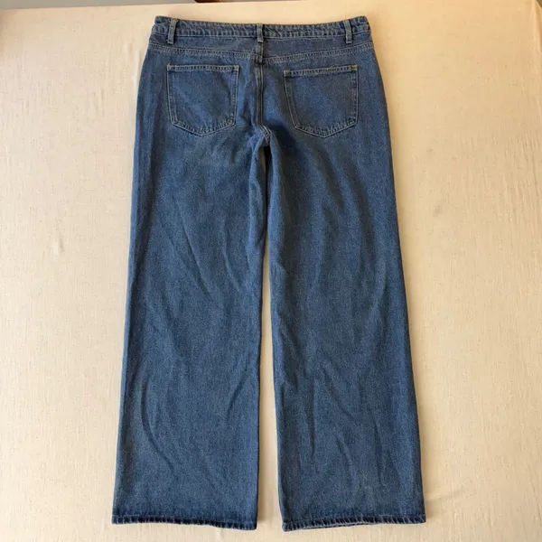 Edikted Jeans XL Low Rise Baggy Wide Leg Y2K Skater Denim 100% Cotton - Image 3
