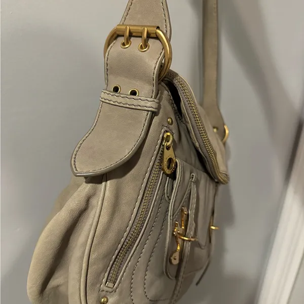 Marc Marc Jacobs Handbag Pedal to Metal Natasha‎ Crossbody Shoulder Bag Beige - Image 4