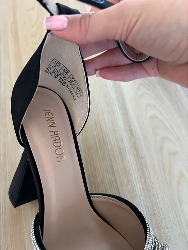 Amazon JENN ARDOR Closed Toe Heels： Platform Pumps with Rhinestone Bow, Ankle Strap Women’s Dress Shoes - Image 7
