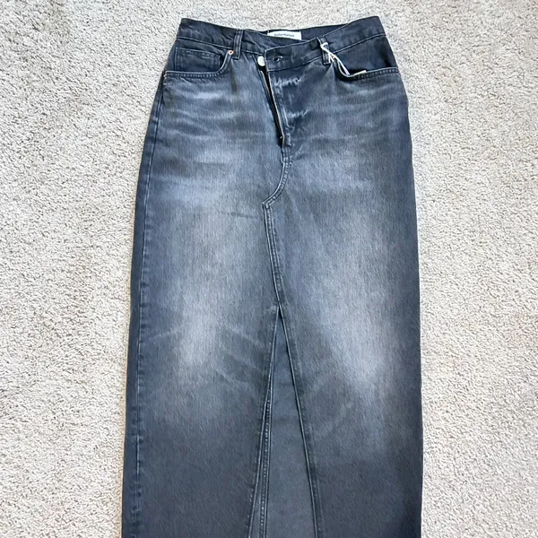 Reformation Black Denim long Skirt. 27 - Image 9
