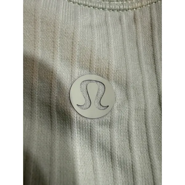 Lululemon Tank Top Womens 6‎ Ebb To Street Racerback Cropped Green Ribbed Gym - Image 4