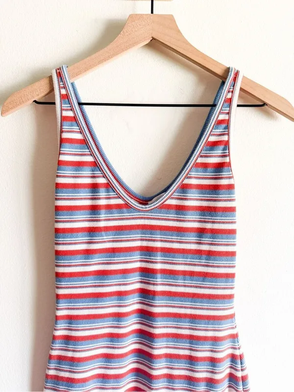 Reformation Taylen Knit Stripe Sleeveless Mini Dress Size XS - Image 4