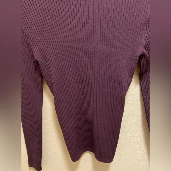 Aritzia Babaton Sculpt Knit Tie-Back Sweater In Dewberry Purple Size XS NEW - Image 4