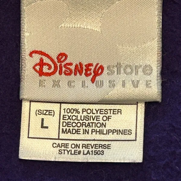 VTG 90s Disney Store Kidcore streetwear emo exclusive Eeyore fleece crewneck LG - Image 4