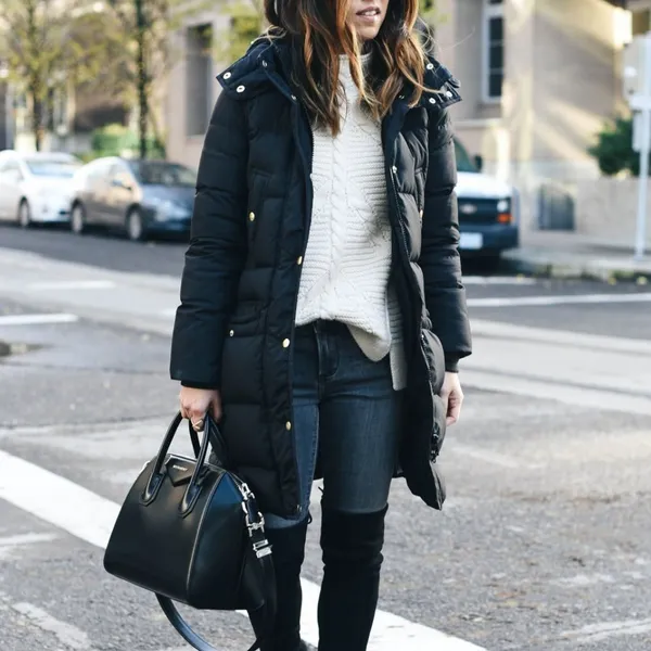 J.Crew | Wintress Long Hooded Down Puffer Coat‎ in Black | Blogger's Favorite - Image 2