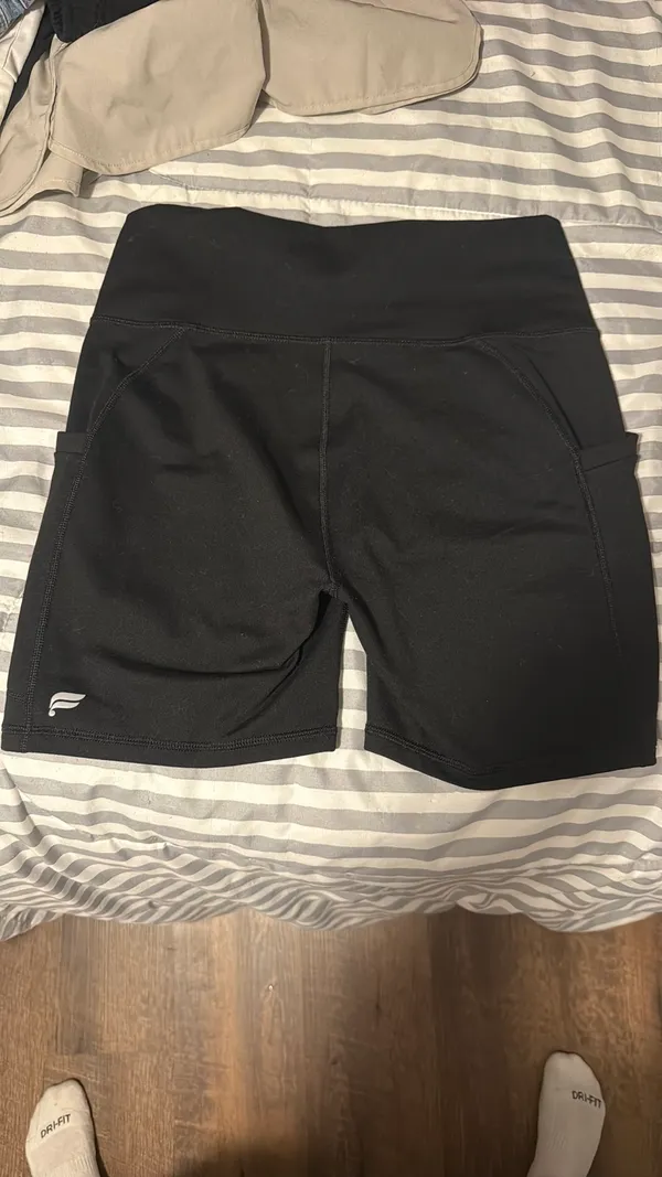 Fabletics Black Powerhold Biker Shorts - Image 2