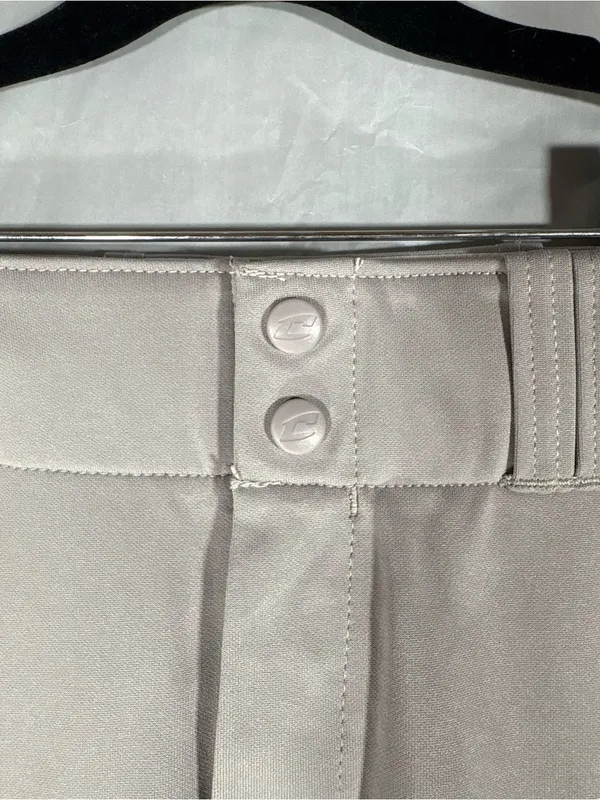 Champro Softball Pants Women's‎ Medium Gray Sports Athletic Stretch Button Zip - Image 3