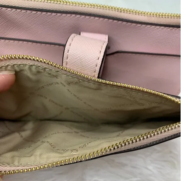 Michael Kors Pink Double Zipper Wristlet / Wallet with Phone Slot - Image 13