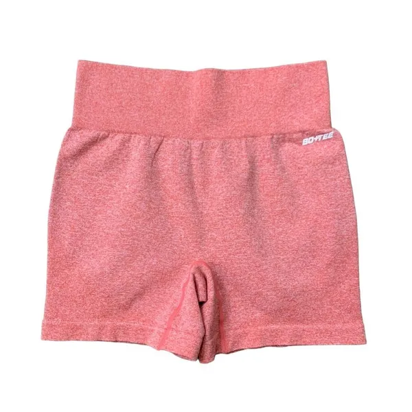 Bo+Tee Sz L Bike Shorts Oh Polly No Limits Seamless High Waisted Orange‎ Women's - Image 3