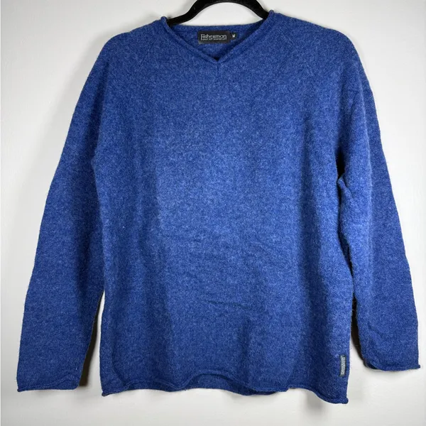 Fisherman Out Of Ireland Roll Neck LambsWool Sweater Womans M - Image 10