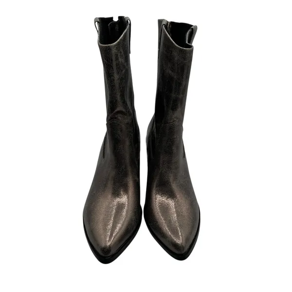 DV Dolce Vita Imana Womens 8 Pewter Metallic Western Cowboy Boots Pointed Toe - Image 9