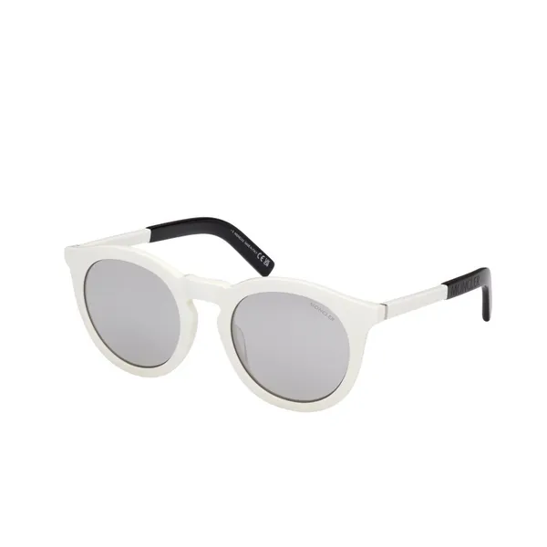 Moncler Odeonn ML0291 21C White Black Round Sunglasses Unisex - Image 3