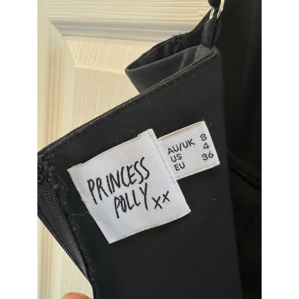 Princess Polly Black Novella Mini‎ Dress Blogger Favorite Size 4 - Image 5