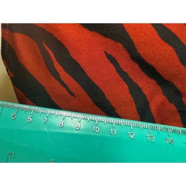 EXPRESS brown Red Black Tiger Print Y2K boho Long Sleeve Wrap‎ Mini Dress M - Image 4