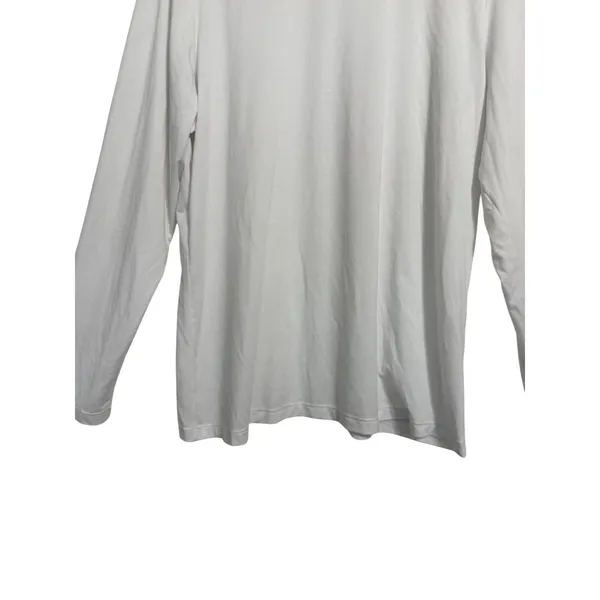 Athleta‎ Womens XL White Long Sleeve Mock Neck Lightweight Jersey Top Shirt - Image 4