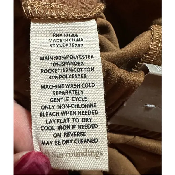 NWT Soft Surroundings Estancia Faux Suede‎ Jogger Ankle Saddle Brown Sz PXL - Image 12