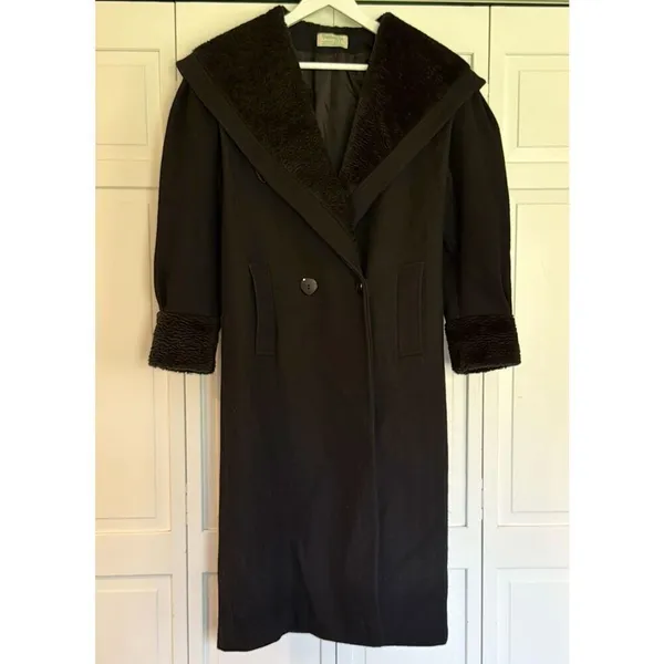 Fashion By Jill black 1970’s Vintage Union maker tag wool peacoat - Image 12