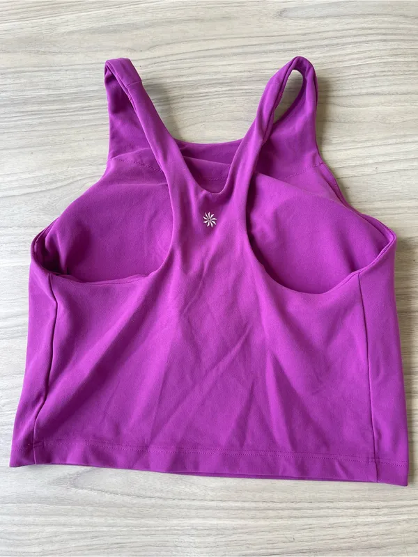 Athleta Fuchsia Racerback Crop Tank - Image 2