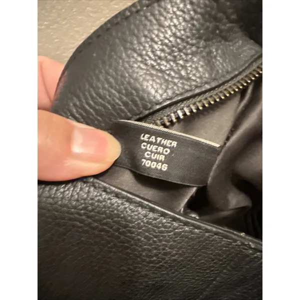 Tahari ASL Black Pebbled Leather Slouchy Hobo Shoulder Bag Adjustable Strap - Image 14