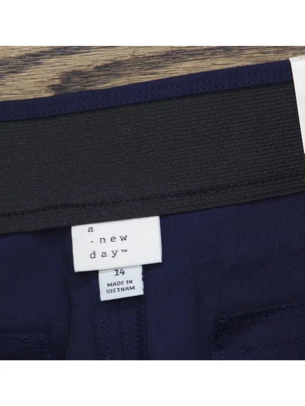 NWT A New Day High-Rise Skinny Ankle Pull-On Pants 93011556 Navy Blue 14 - Image 4