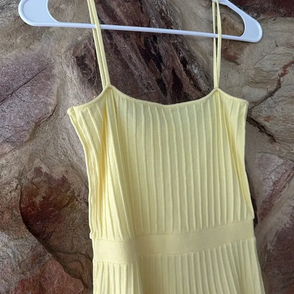 Commense Rib Midi Sundress size small Yellow - Image 3