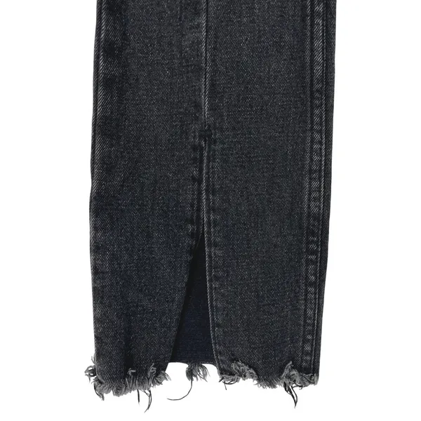 Abercrombie & Fitch The Skinny High Rise‎ Black Jeans Womens 24 Raw Hem EUC - Image 7