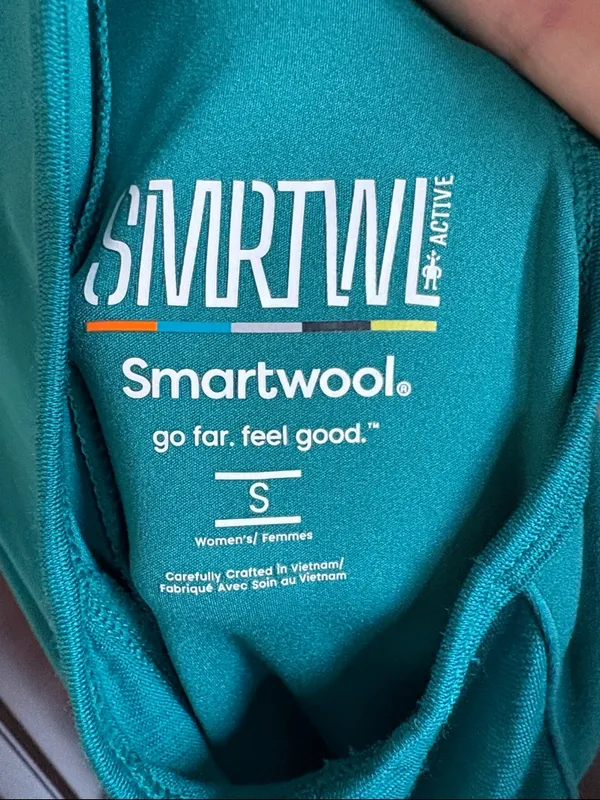 Like New SmartWool Active Tank Dress Lake Blue/Green Size Small - Image 10