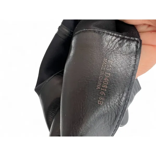 Cole Haan 8 Adler black leather and suede tall knee-high boots Riding Buckle - Image 8