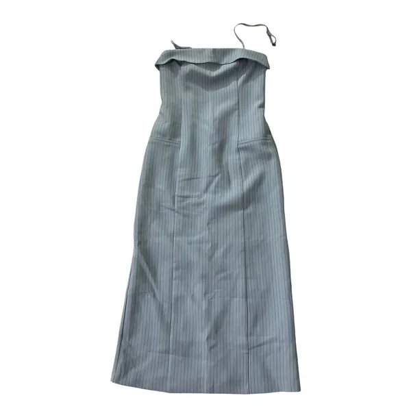 Abercrombie&Fitch Blue Pinstripe Maxi Dress Women Sz Small NWT MSRP $110 | 21-2 - Image 3