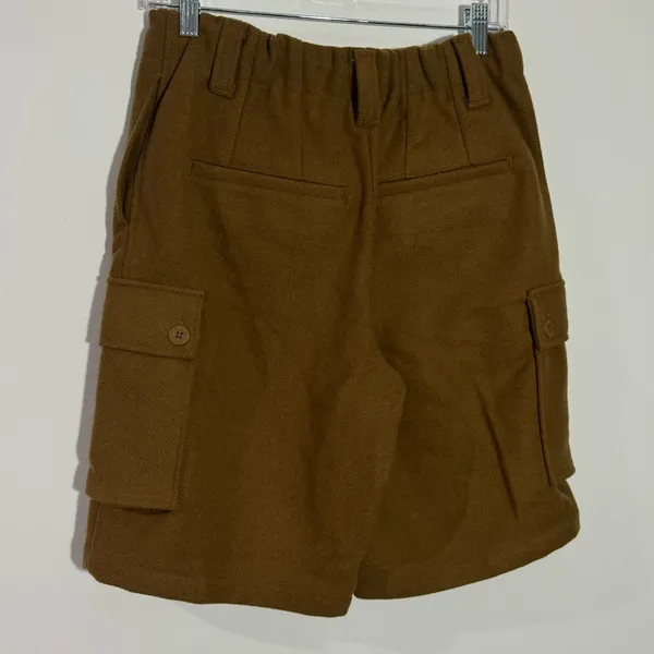NWOT Free People Charli Wool‎ Longline Cargo Shorts Brown Small Street Style - Image 7