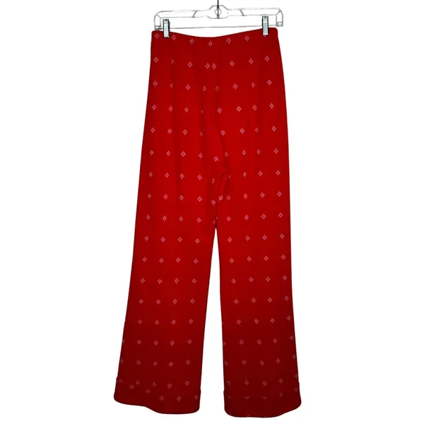 1980s Fire Islander Red Nautical Knit Pant Suit Set Small - Image 4