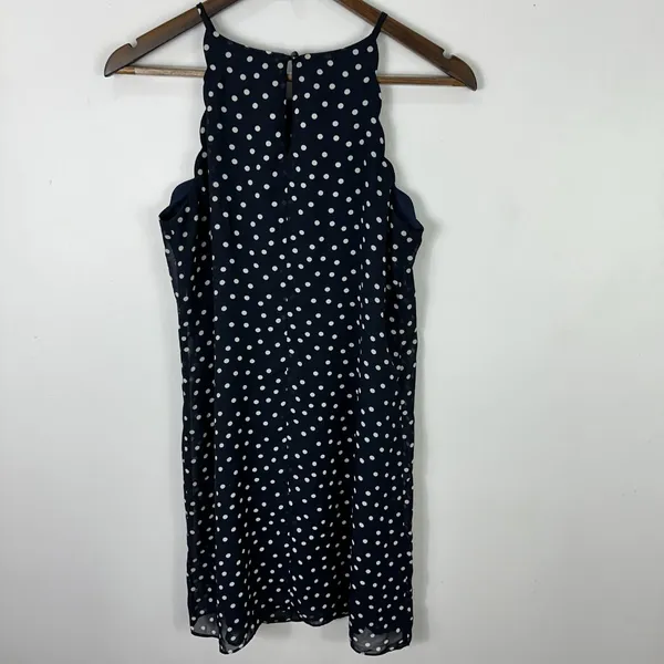 A Byer‎ Dress Women Medium Polka Dot Sleeveless Euro Summer Preppy Parisian - Image 8