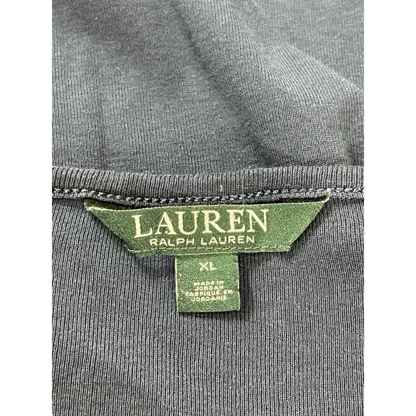 Lauren Ralph Lauren Women’s XL Navy Blue Long Sleeve Crest Logo Cotton Top - Image 5