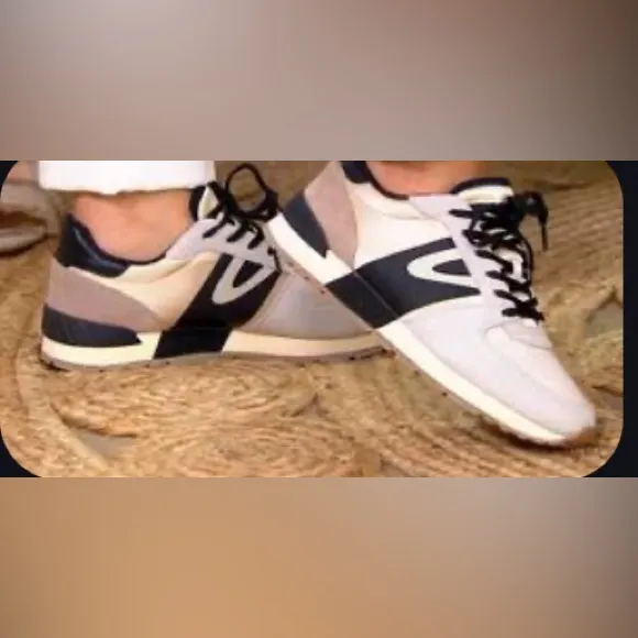 Tretorn Layola 2.0 Beige and Black Athletic lace up Shoes. 9 - Image 7