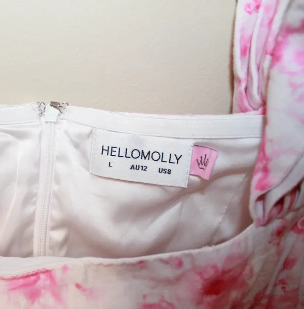 Hello Molly Off Shoulder Floral Mini Dress Pink - Image 4