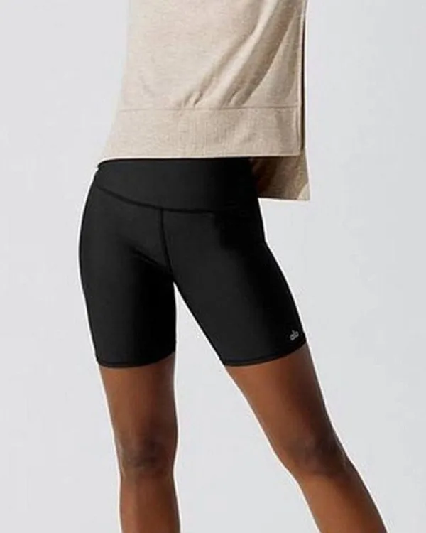 Alo Extreme High-Waist Airlift Biker Shorts Black Hi-Rise Bermuda Long Bike XS - Image 4