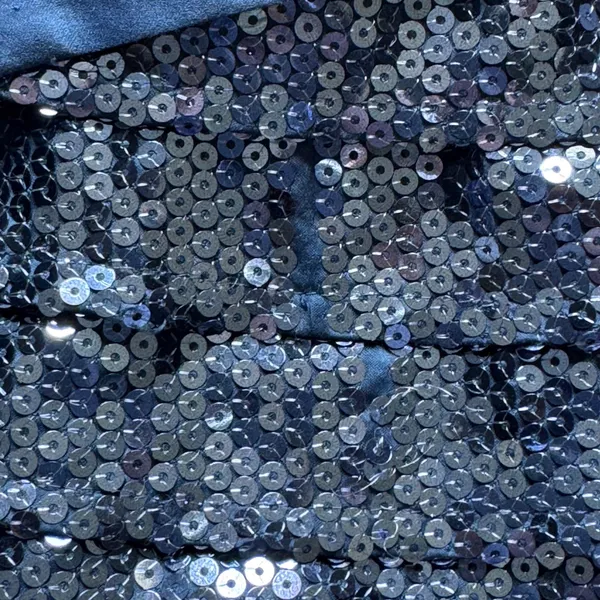 Y2K VTG Forever 21 Blue Sequin Halter Mini Dress Bodycon Cocktail Party Clubwear - Image 7