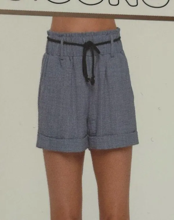 Ci Sono High Waist Blue Grey Shorts NWT size Large - Image 2